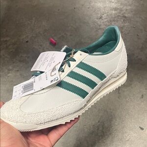 Adidas SL 72 White and Teal Casual Shoes